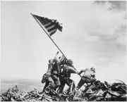 Flag raising on Iwo Jima February 23, 1945 80-G-413988 War and Conflict #1221