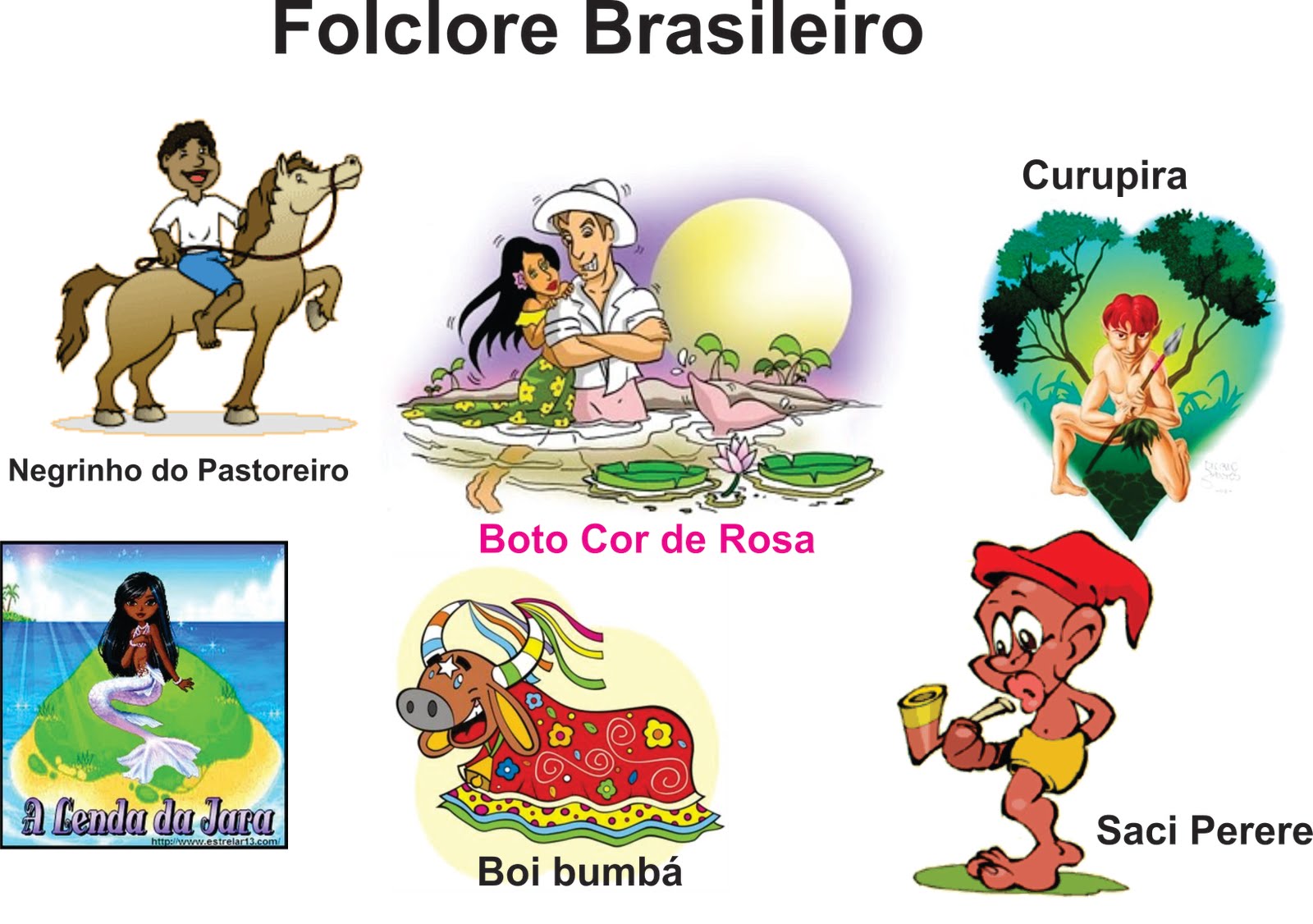 Resultado de imagem para nomes do folclore brasileiro