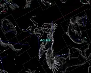 Constelação da Águia - Asterismo e Ilustração - Projeção: Starry Night