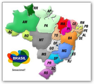 Divisão dos estados do Brasil