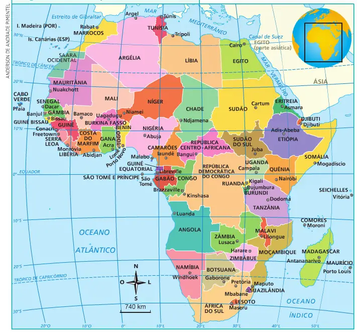 Divisão Territorial do Continente Africano