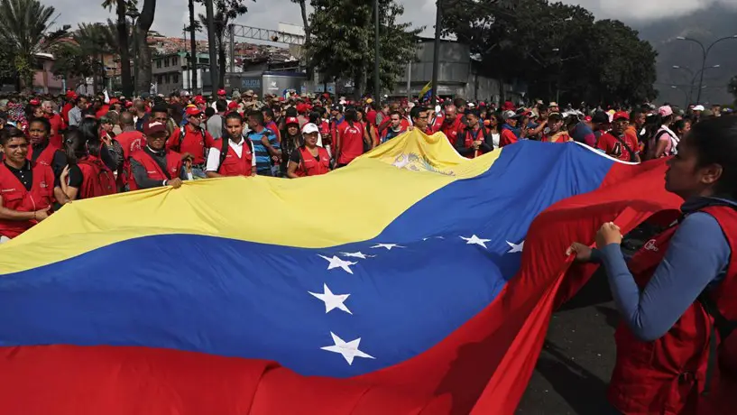 Bandeira da Venezuela em Protesto